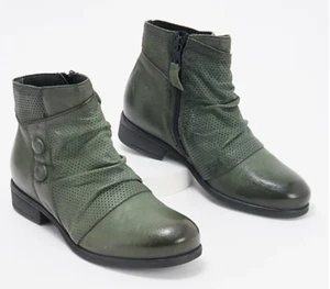 Nuovi - Stivaletti in pelle Miz Mooz - Sallie - Verde foresta - EU 39 US 8,5 - 9 - Foto 1 di 2