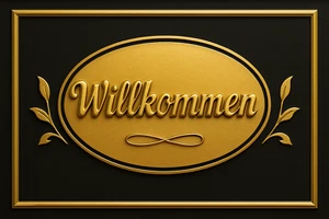 Metal Plate Sign Willkommen Door Sign 20x30cm Welcome Metal Sign Deco - Picture 1 of 6