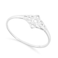 NEW Sterling Silver Leaf Filigree  Ring  in Sizes G-Z