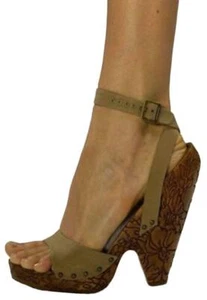 Sandali Stella McCartney Runway Plateau Intagliati Legno Zeppe $1095 AMO SCARPE - Foto 1 di 8