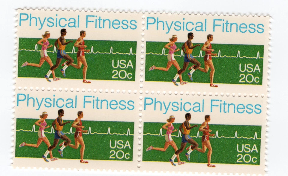 Scott #2043 Physical Exercise (Running) Block of 4 Stamps - MNH - Image 1 of 1