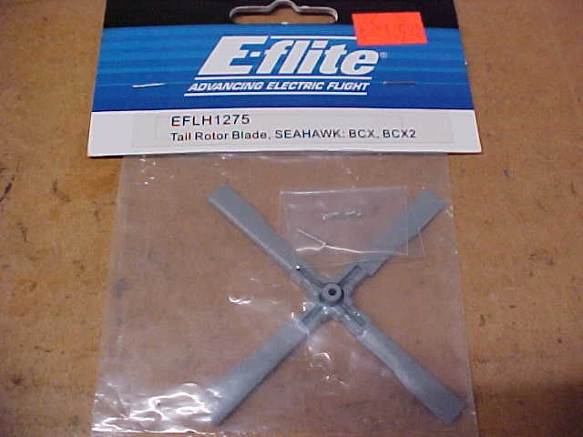 E-FLITE HELICOPTER PART - EFLH1275 = TAIL ROTOR BLADES, SEAHAWK. : BCX/2  (NEW) - Image 1 of 1