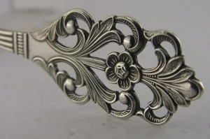 NORWEGIAN SOLID SILVER ARTS & CRAFTS CADDY SPOON c1950 VICKING ROSE 830S - Picture 1 of 6