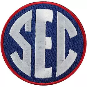 Sec Conferenza Calcio Maglia Uniforme Toppa Mississippi Ole Miss Rebels NCAA - Foto 1 di 1
