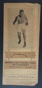 Menu ristorante Jack Dempsey vintage New York scritta a mano data 1941 boxe - Foto 1 di 12