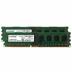 For Crucial 8GB 2x 4GB 2GB DDR3 PC3-10600U 1333MHz 240Pin Desktop Memory RAM Lot - Picture 1 of 9