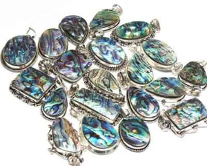 Natural Abalone Shell Pendant,Gemstone Pendant,Abalone Shell Gemstone Pendant~ - Picture 1 of 2