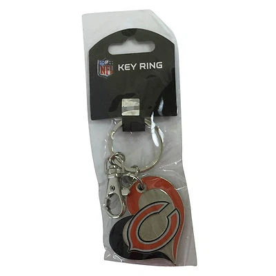 NUEVO CON ETIQUETAS NFL Chicago Bears Coche Camión Casa Remolino Corazón Metal Llavero Llavero Foto 1 de 3