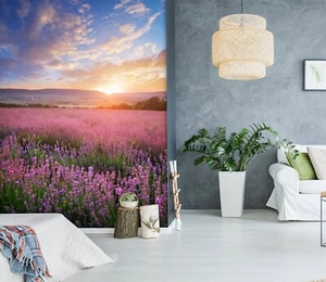 3D Sunny Lavender 9925 Wallpaper Mural Wall Print Wall Wallpaper Murals US Coco - Picture 1 of 11
