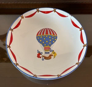 Globo de aire caliente de porcelana Tiffany and Co 14,5"" plato patriótico - Imagen 1 de 6