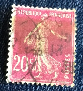 1926 France 20c Sower Violet Stamp - Picture 1 of 1