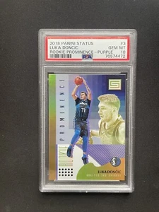 2018-19 Panini Status Luka Doncic Rookie Prominence Purple #3 PSA 10 Pop 8 - Bild 1 von 2