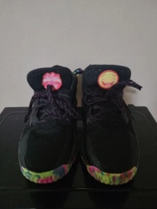 Adidas Basketball Shoes Mens 9 Black Dame 8 Big Mood Emoji Mesh Upper Sneakers - Picture 1 of 8