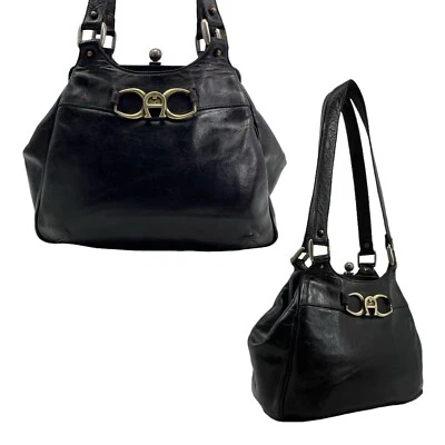 Vintage 60s 70s ETIENNE AIGNER Handmade Leather Shoulder Bag Handbag CORDOVAN - Image 1 of 4