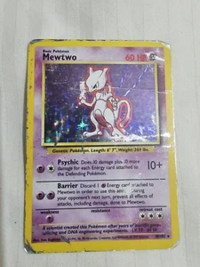 Juego Base de Cartas Coleccionables Pokémon Mewtwo 10/102 Holo Ilimitado Raro UK POWERSELLER - Imagen 1 de 2
