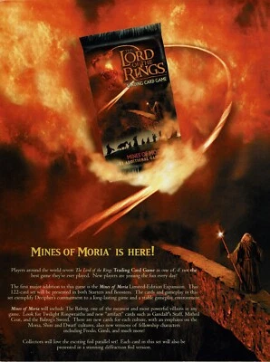 LORD OF THE RINGS TCG / CCG MINES OF MORIA SELL SHEET - Image 1 of 2
