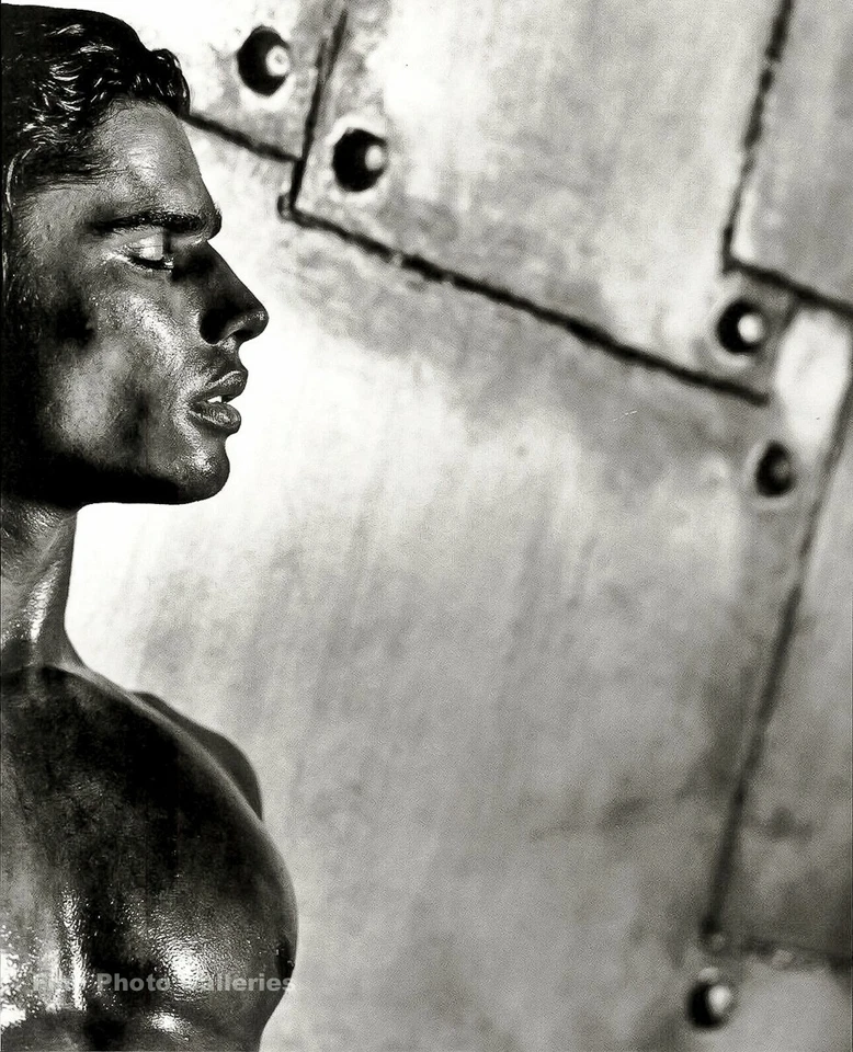 1989 年复古 HERB RITTS 英俊男性裸体迷彩双色调照片 11x14 — 第 1/1 张图片