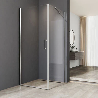 Duschkabine 75x90 90x80 80x80 Duschabtrennung Schwingtür Mit Seitenwand Echtglas - Bild 1 von 4