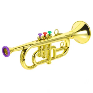 Three Tone Trumpet Toy Musical Toys for Babies Play Gold Kids Baby Child - Picture 1 of 12