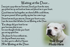 Personalised Dog Memorial Waiting at the Door pet photo keepsake sympathy gift 