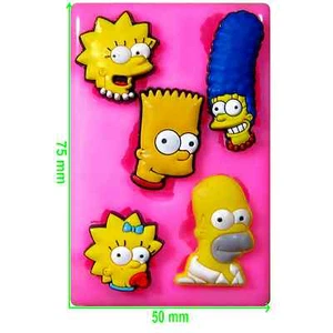 Simpsons Family (5 in one) Mould by Fairie Blessings - Picture 1 of 5