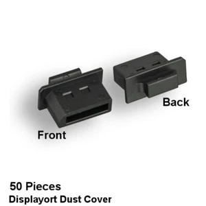 Lote de 50 piezas de cubierta antipolvo DisplayPort Kentek con protector de puerto de mango negro - Imagen 1 de 1
