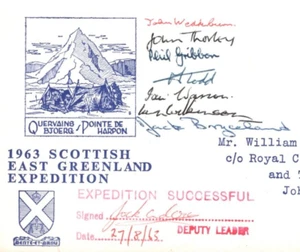 GREENLAND SCOTTISH EXPEDITION Cover *Multi-Signed* 1963 Scotland Glasgow MA421 - Picture 1 of 9