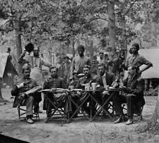 Officer's Mess, 93Rd New York 1863 CIVIL WAR PHOTO