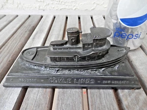 Cast Metal 6 " Coyle Links Tug Boat Houston New Orleans PaperWeight VGC Free S/H - Bild 1 von 5