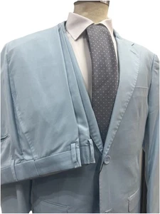 Traje Hombre Azul Made IN Italy Slim Fit Dr 7 46 48 50 52 54 58 Verano Ligero - Imagen 1 de 19