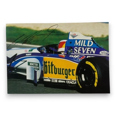Michael Schumacher Postkarte – Benetton Renault F1 Nahaufnahme - Bild 1 von 2