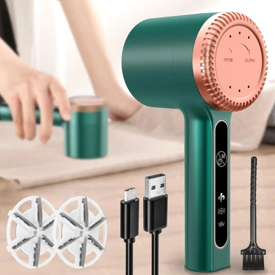 1200mAh Rechargeable Fabric Shaver Electric Lint Remover Portable Sweater green - Image 1 of 4