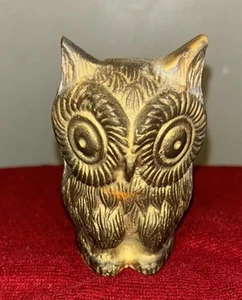 Statua vintage gufo in ottone peso carta ottima - Foto 1 di 4