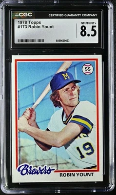 🔥 1978 年 Topps - Robin Yount #173 (HOF)- CGC 8.5!! — 第 1/2 张图片