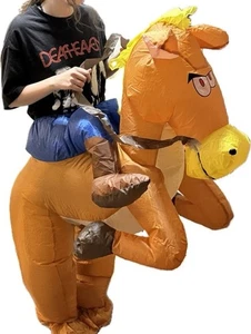 Aufblasbares Kostüm Reitpferd (klein-erwachsen) (XRL/LRG Kinder) - Bild 1 von 3