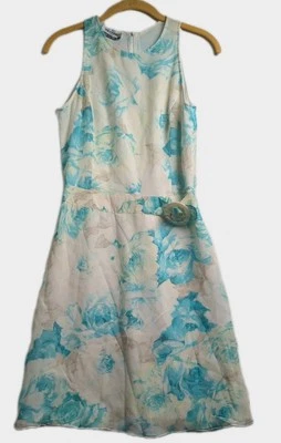 Vintage Valentino Miss V Dress Sz 40/6 100% Silk Floral Wedding Y2k Old Money - Image 1 of 4
