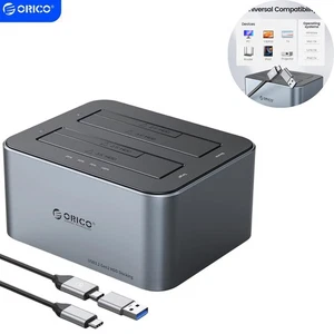 ORICO Duellaufwerk-Dockingstation 2,5"/3,5" SATA HDD/SSD 5Gbps - 44TB  - Bild 1 von 13