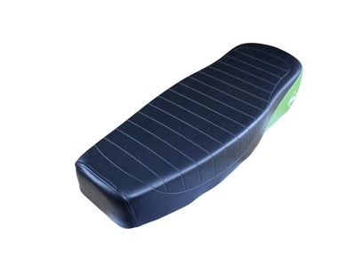 Sitzbank  passt f. Simson S50 S51 S60 S70 Enduro Bezug strukturiert Schwraz Grün - Bild 1 von 4