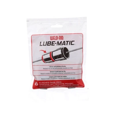 Weld-Aid-7061 Lube-Matic Wire Kleener Pad, Red (Pack of 6)  - Image 1 of 4