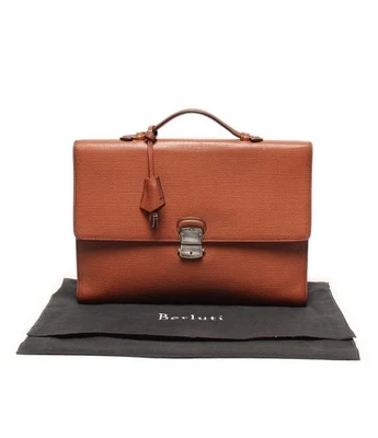 Berluti бизнес сумка портфель ESUO мужской кожаный коричневый W360 x H270 мм подлинный - Изображение 1 из 4