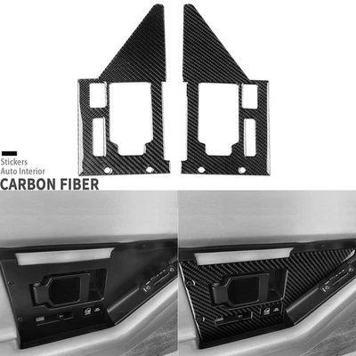 Cubierta de manija de puerta interior de fibra de carbono real para Chevrolet Corvette C4 1983-1989 Foto 1 de 4