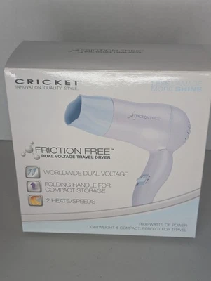 Cricket Professional Friction Free 1600 Watt Dual Voltage Travel Hair Dryer - Image 1 of 4