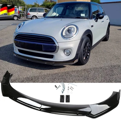 Per Mini Countryman R60 Spoiler Spada Spoiler Anteriore Attacco Anteriore Nero Lucido - Immagine 1 di 4