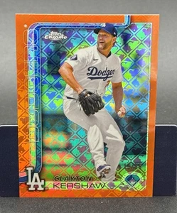 Logofractor cromado Topps 2025 Clayton Kershaw naranja 15/25 - Dodgers - Imagen 1 de 2