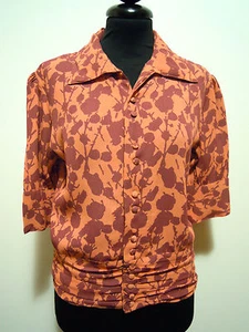 Cult vintage '80 Camisa Mujer Viscosa Blusa Mujer Rayón Camisa SZ.S - 42 - Imagen 1 de 6