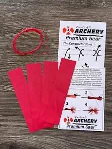 4 Bow String CAT WHISKER SILENCERS + 60" TYING THREAD Archery NOISE DAMPENER FSH - Picture 1 of 28