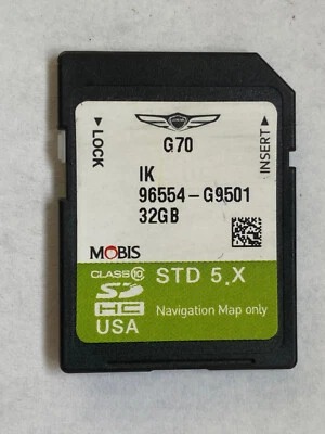 2019 2020 GENESIS G70 NAVIGATION NAVI MAP SD CARD STD 5.X 96554-G9501 OEM🟠 - Image 1 of 2