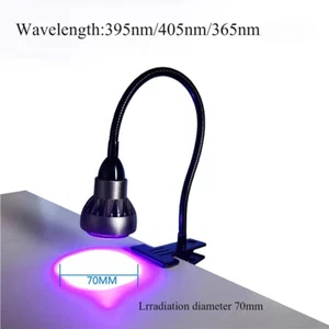 100W UV Lamp Adjustable Green Oil Curing Lamp Shadowless Lamp 365nm 395nm 405nm - Picture 1 of 11