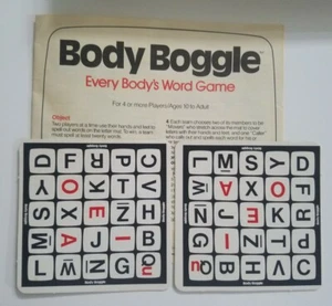 1984 Body Boggle Replacement Pieces/Parts Rule Book & 2 Guide Cards - Picture 1 of 2