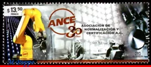 22-35 MÉXICO 2022 ANCE, ESTANDARIZACIÓN Y CERTIFICACIÓN, ROBOT, CIENCIA, MNH - Imagen 1 de 2